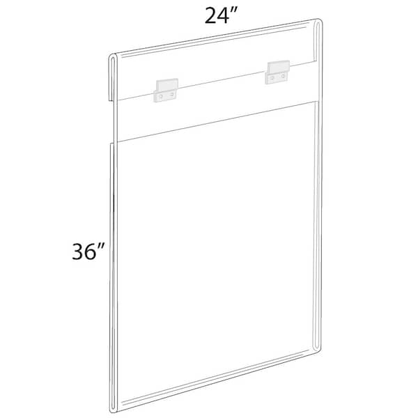 24"W x 36"H Wall Mounted Poster Frame. Mounting Hardware Included.
